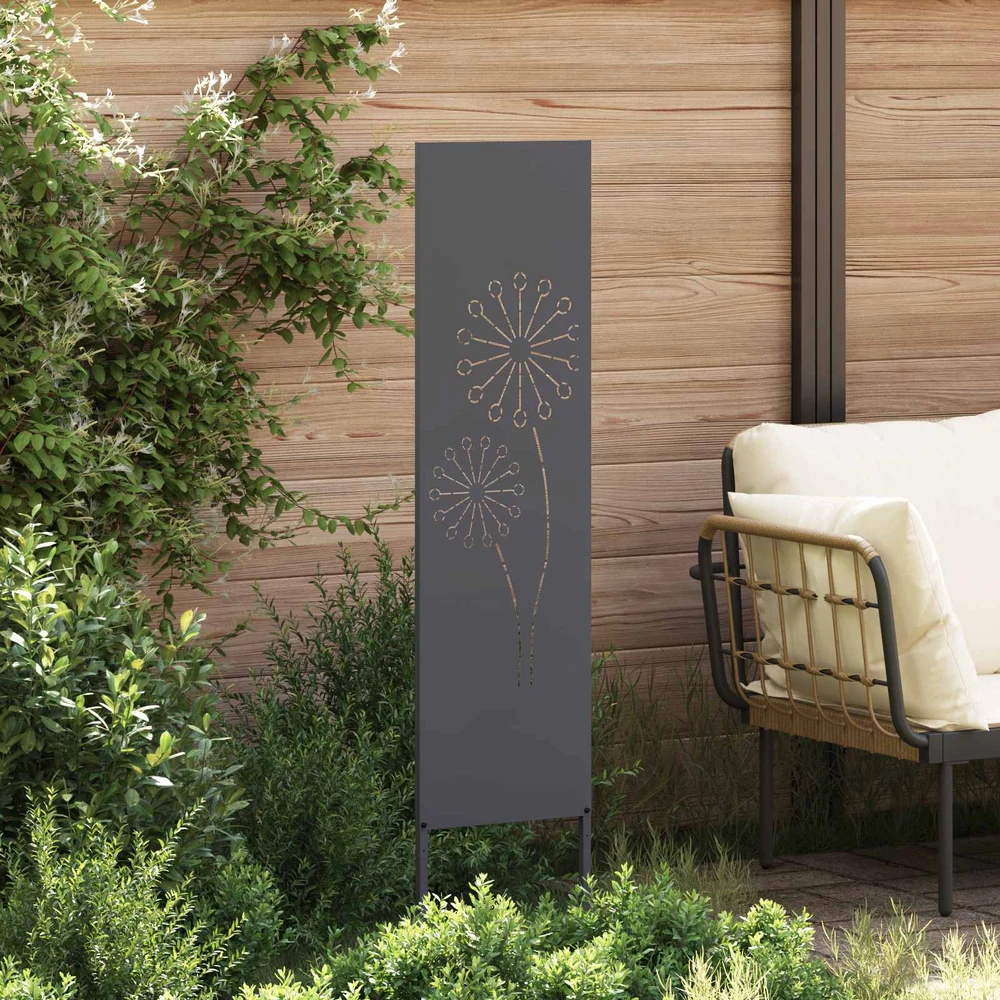 Sodo privatumo ekranas „Fretwork“ antracito spalvos 32 x 140 cm