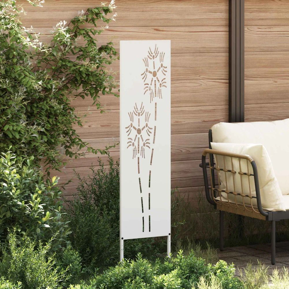 Sodo privatumo ekranas „Fretwork“ Balta 32 x 140 cm