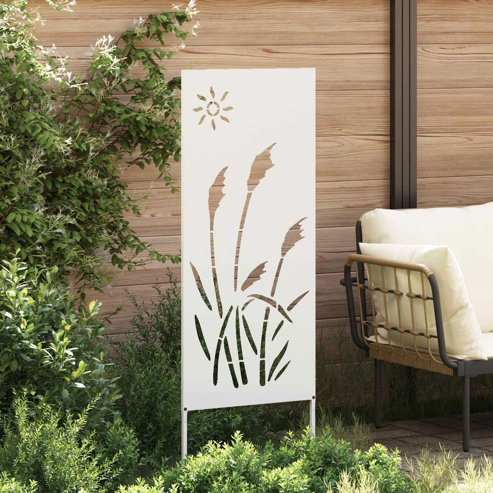 Sodo privatumo ekranas „Fretwork“ Balta 50 x 140 cm