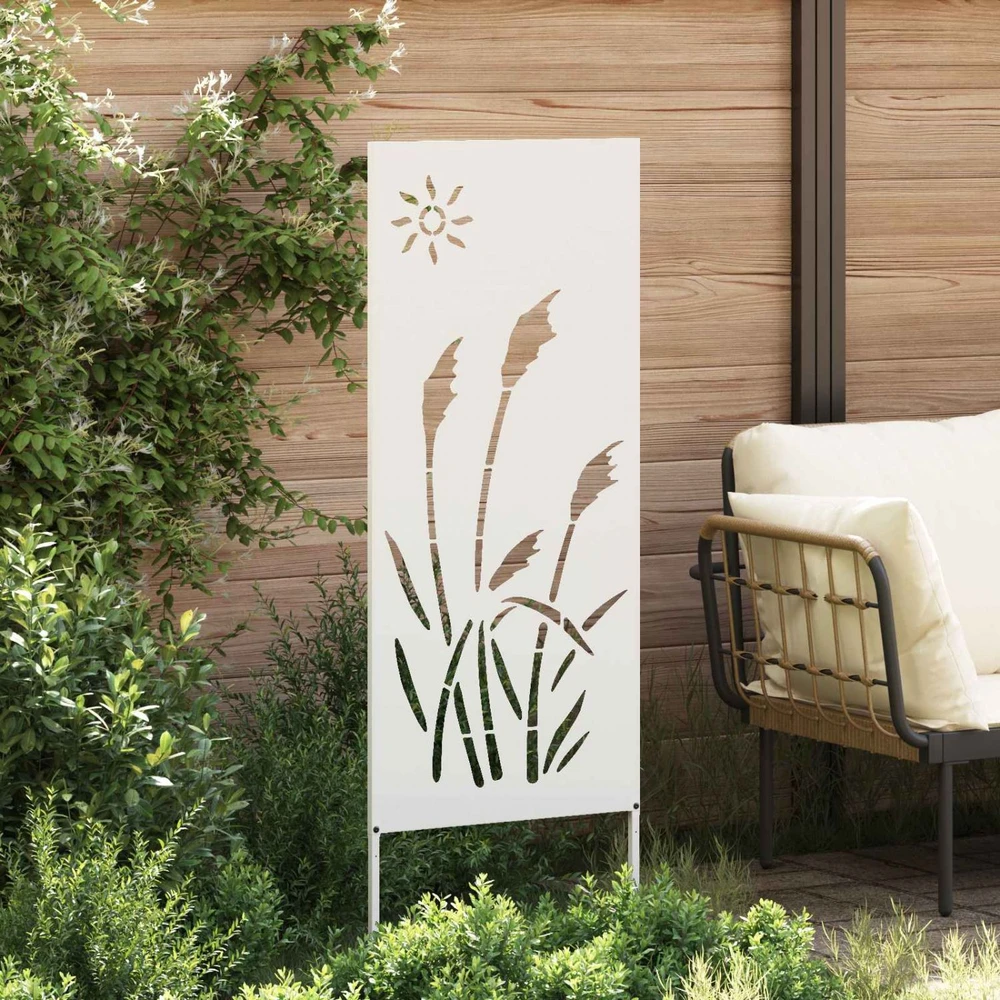 Sodo privatumo ekranas „Fretwork“ Balta 50 x 140 cm