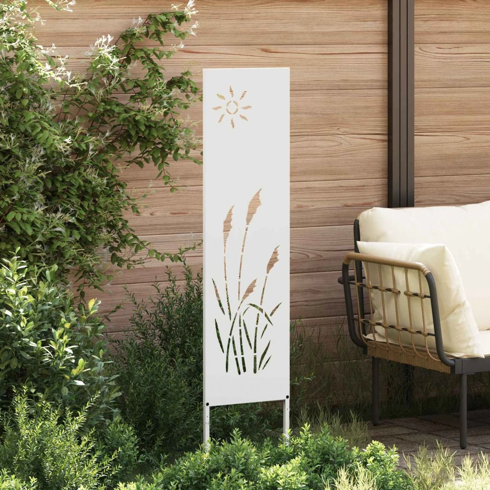Sodo privatumo ekranas „Fretwork“ Balta 32 x 140 cm