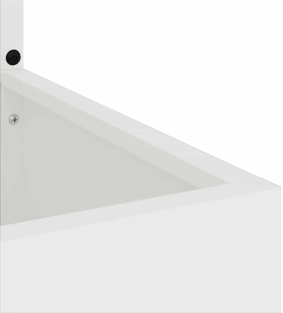 Sodo privatumo ekranas „Fretwork“ Balta 32 x 32 x 150 cm