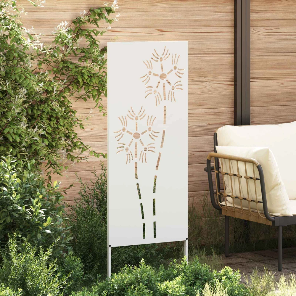 Sodo privatumo ekranas „Fretwork“ Balta 50 x 140 cm