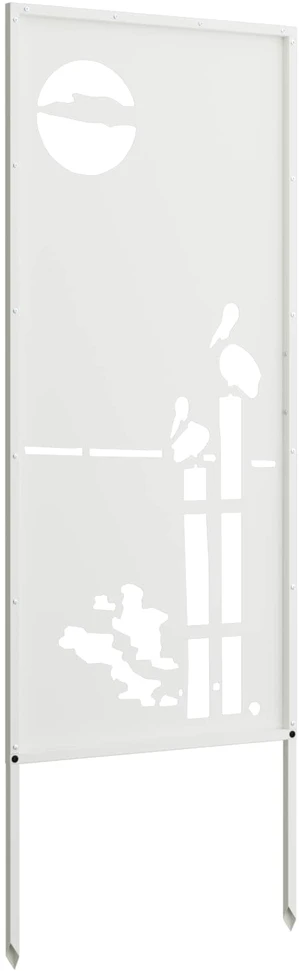 Sodo privatumo ekranas „Fretwork“ Balta 50 x 140 cm