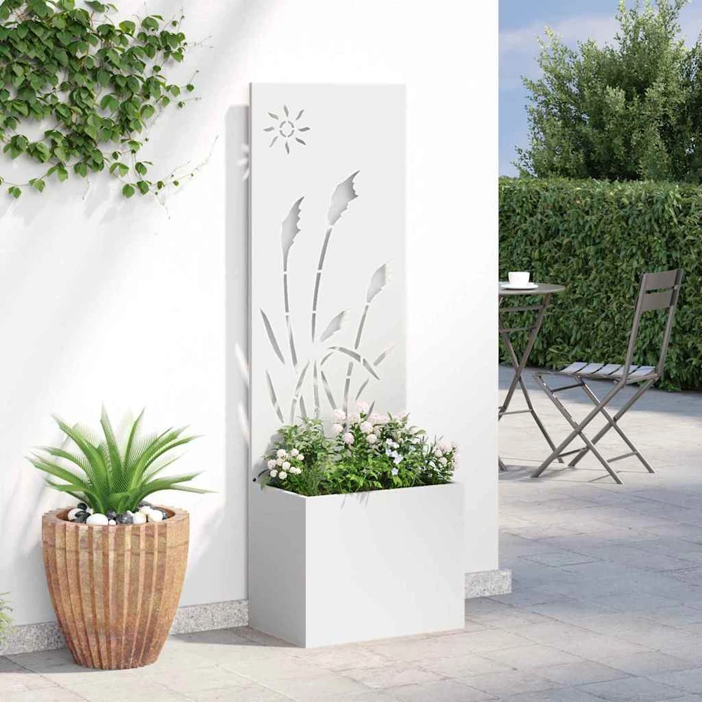 Sodo privatumo ekranas „Fretwork“ Balta 50 x 32 x 150 cm