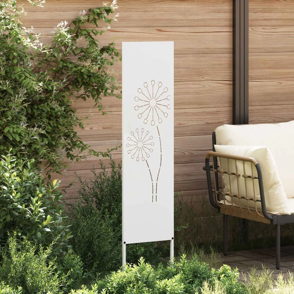 Sodo privatumo ekranas „Fretwork“ Balta 32 x 140 cm