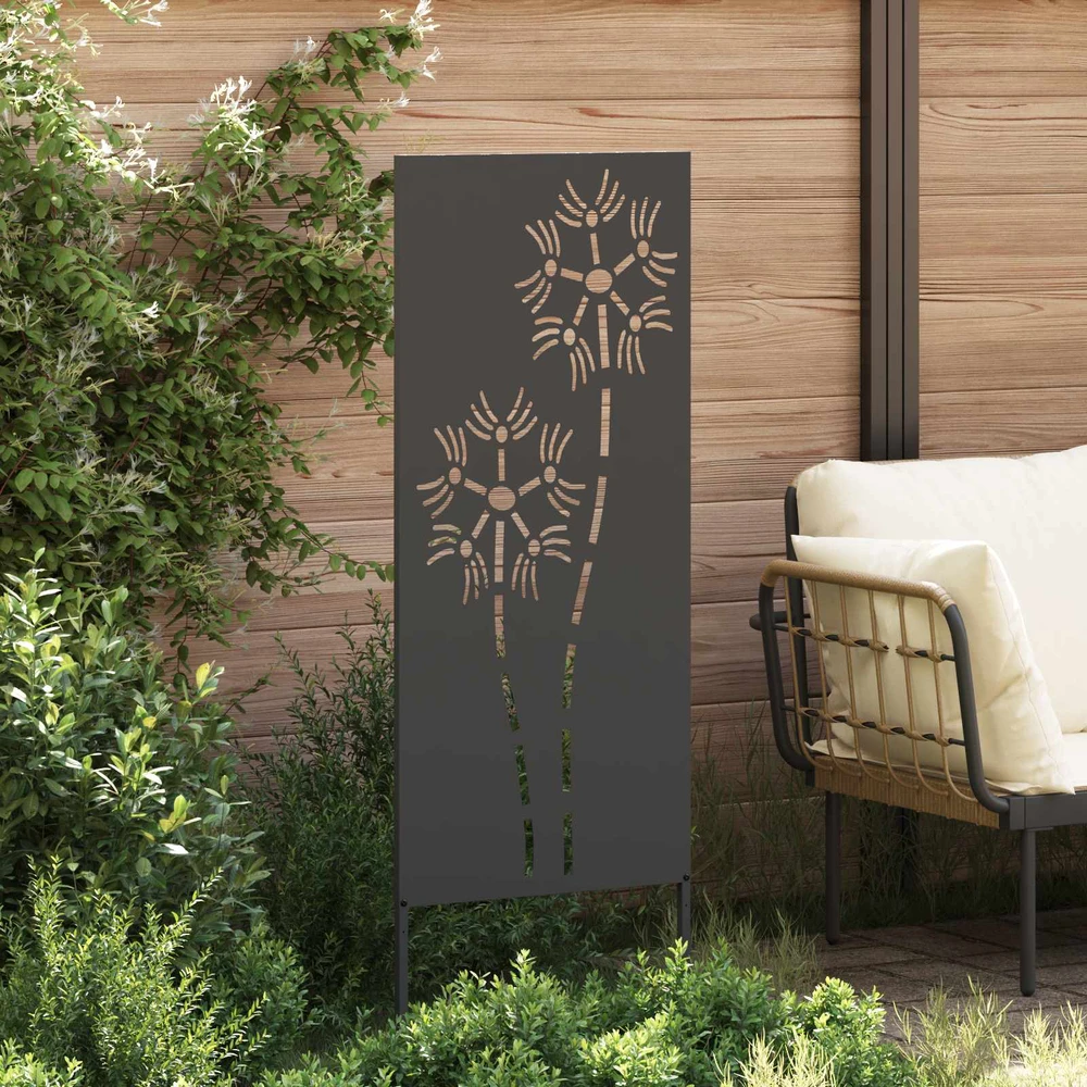 Sodo privatumo ekranas „Fretwork“ Juoda 50 x 140 cm