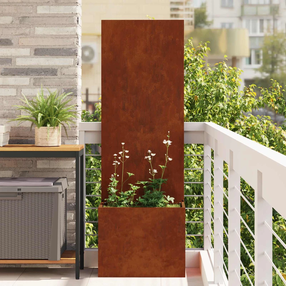Sodo privatumo ekranas „Fretwork“ Rūdijanti 50 x 32 x 150 cm
