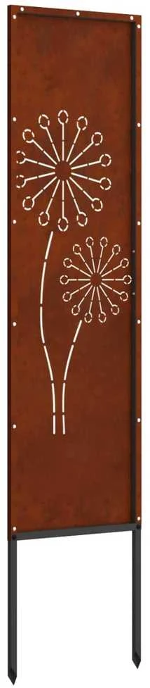 Sodo privatumo ekranas „Fretwork“ Rūdijanti 32 x 140 cm