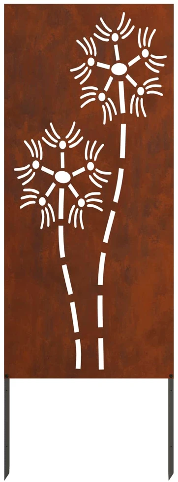 Sodo privatumo ekranas „Fretwork“ Rūdijanti 50 x 140 cm