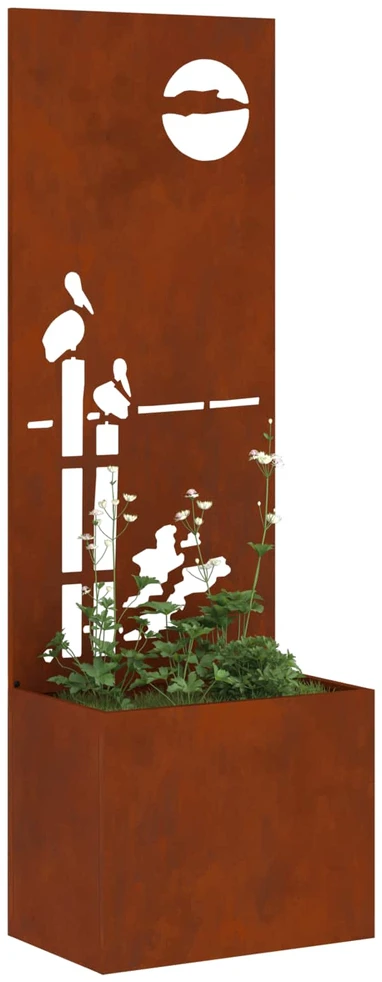 Sodo privatumo ekranas „Fretwork“ Rūdijanti 50 x 32 x 150 cm