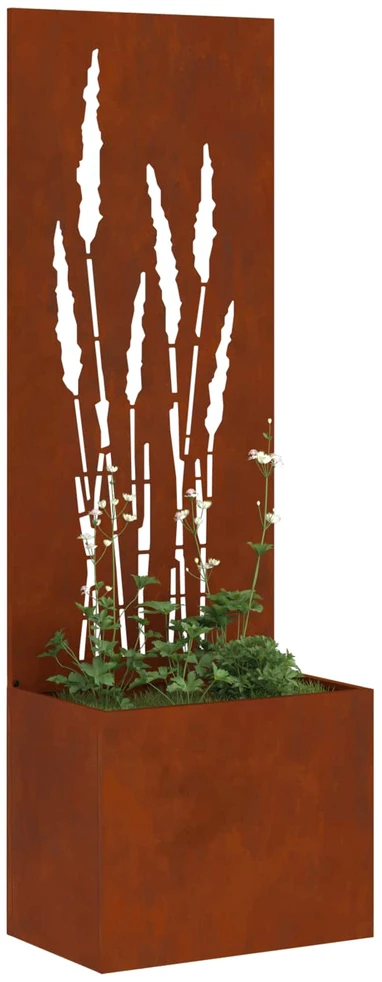 Sodo privatumo ekranas „Fretwork“ Rūdijanti 50 x 32 x 150 cm