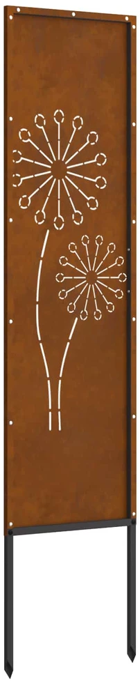 Sodo privatumo ekranas „Fretwork“ Rūdijanti 32 x 140 cm