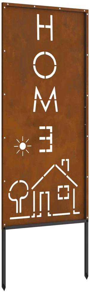 Sodo privatumo ekranas „Fretwork“ Rūdijanti 50 x 140 cm