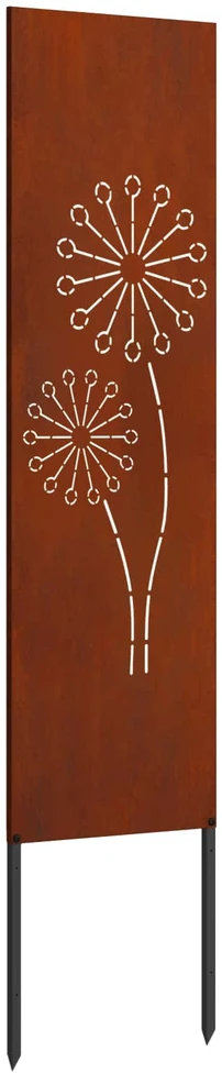 Sodo privatumo ekranas „Fretwork“ Rūdijanti 32 x 140 cm