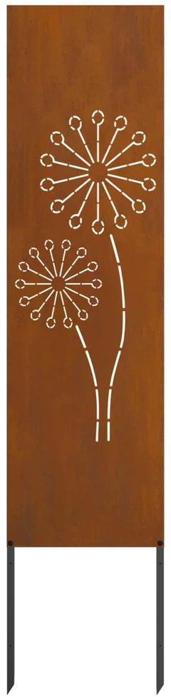 Sodo privatumo ekranas „Fretwork“ Rūdijanti 32 x 140 cm