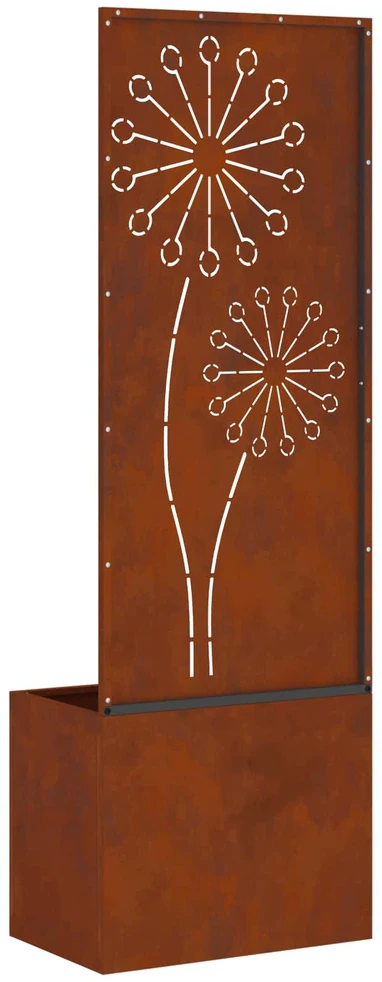 Sodo privatumo ekranas „Fretwork“ Rūdijanti 50 x 32 x 150 cm