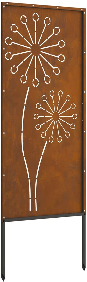 Sodo privatumo ekranas „Fretwork“ Rūdijanti 50 x 140 cm