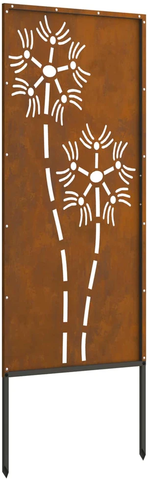 Sodo privatumo ekranas „Fretwork“ Rūdijanti 50 x 140 cm