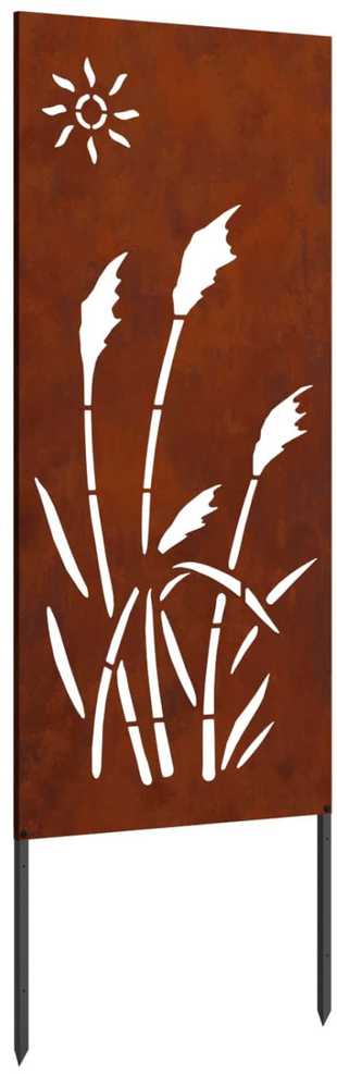 Sodo privatumo ekranas „Fretwork“ Rūdijanti 50 x 140 cm