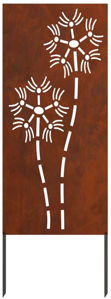 Sodo privatumo ekranas „Fretwork“ Rūdijanti 50 x 140 cm