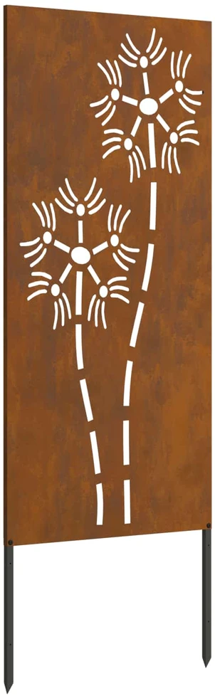Sodo privatumo ekranas „Fretwork“ Rūdijanti 50 x 140 cm