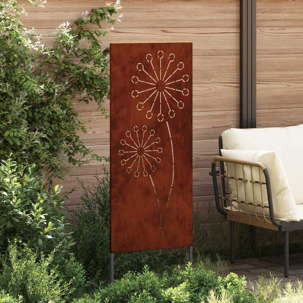 Nuotraukų rėmelis Sodo privatumo ekranas „Fretwork“ Rūdijanti 50 x 140 cm