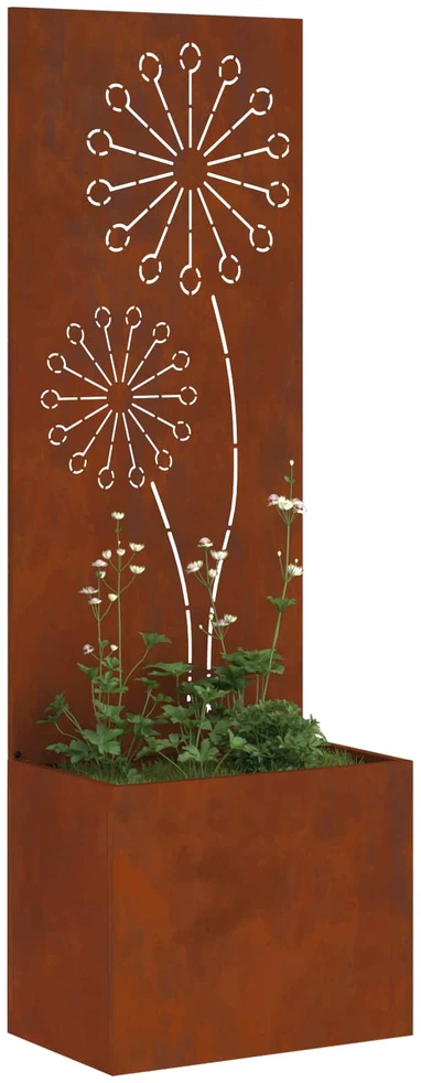 Sodo privatumo ekranas „Fretwork“ Rūdijanti 50 x 32 x 150 cm