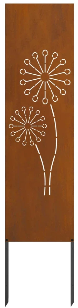 Sodo privatumo ekranas „Fretwork“ Rūdijanti 32 x 140 cm