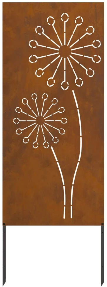 Nuotraukų rėmelis Sodo privatumo ekranas „Fretwork“ Rūdijanti 50 x 140 cm