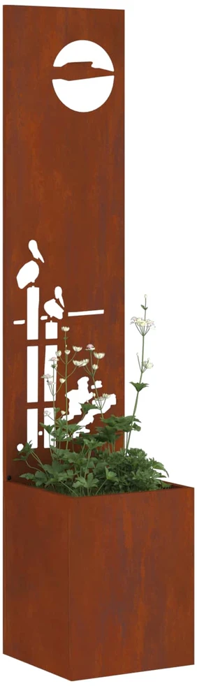 Sodo privatumo ekranas „Fretwork“ Rūdijanti 32 x 32 x 150 cm
