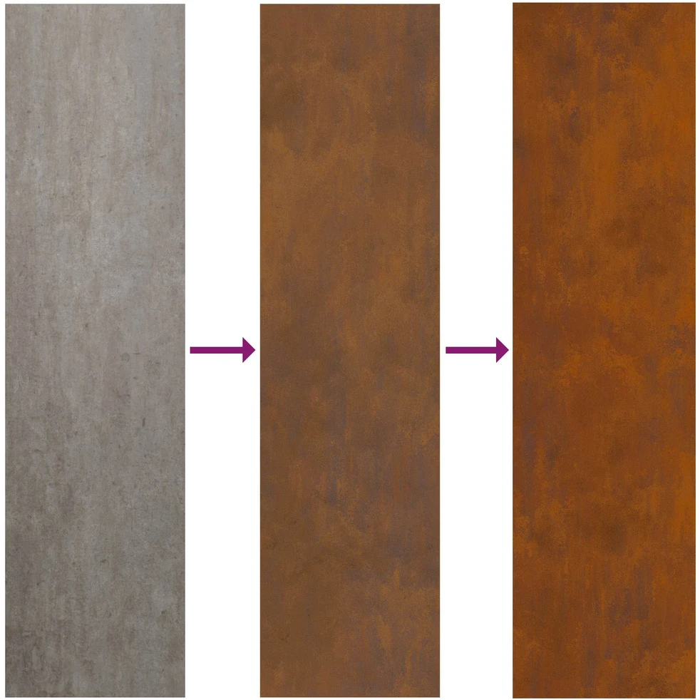 Sodo privatumo ekranas „Fretwork“ Rūdijanti 50 x 140 cm
