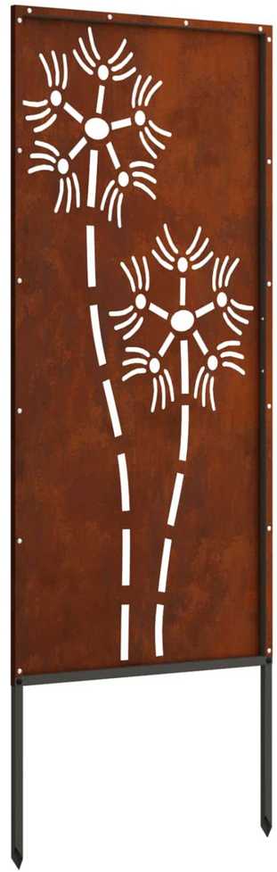 Sodo privatumo ekranas „Fretwork“ Rūdijanti 50 x 140 cm