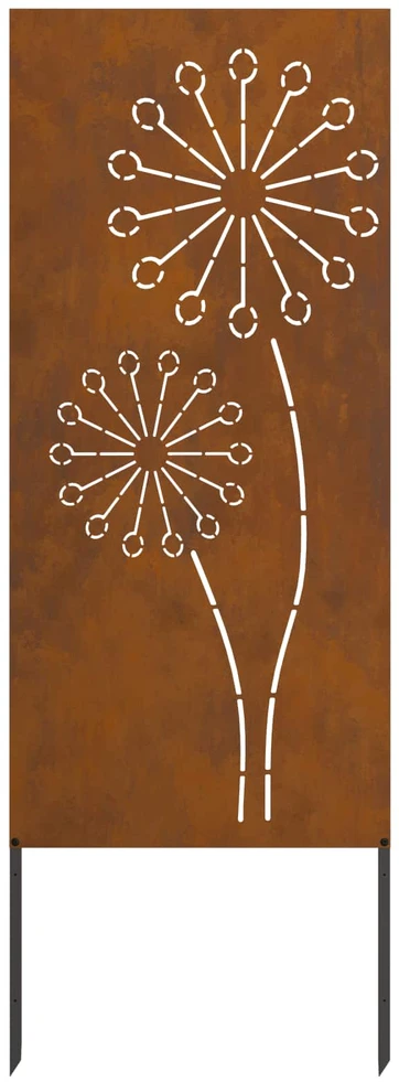 Sodo privatumo ekranas „Fretwork“ Rūdijanti 50 x 140 cm