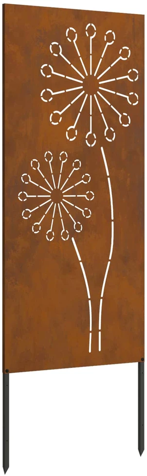 Sodo privatumo ekranas „Fretwork“ Rūdijanti 50 x 140 cm