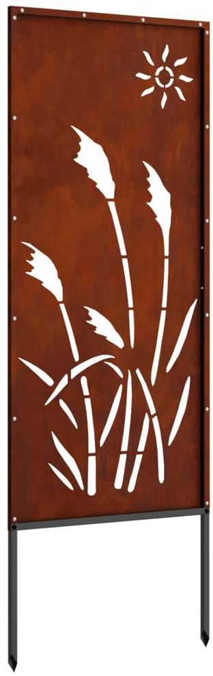 Sodo privatumo ekranas „Fretwork“ Rūdijanti 50 x 140 cm
