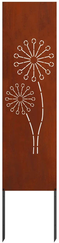 Sodo privatumo ekranas „Fretwork“ Rūdijanti 32 x 140 cm