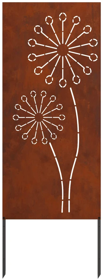 Sodo privatumo ekranas „Fretwork“ Rūdijanti 50 x 140 cm