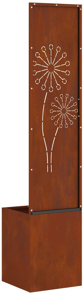 Sodo privatumo ekranas „Fretwork“ Rūdijanti 32 x 32 x 150 cm