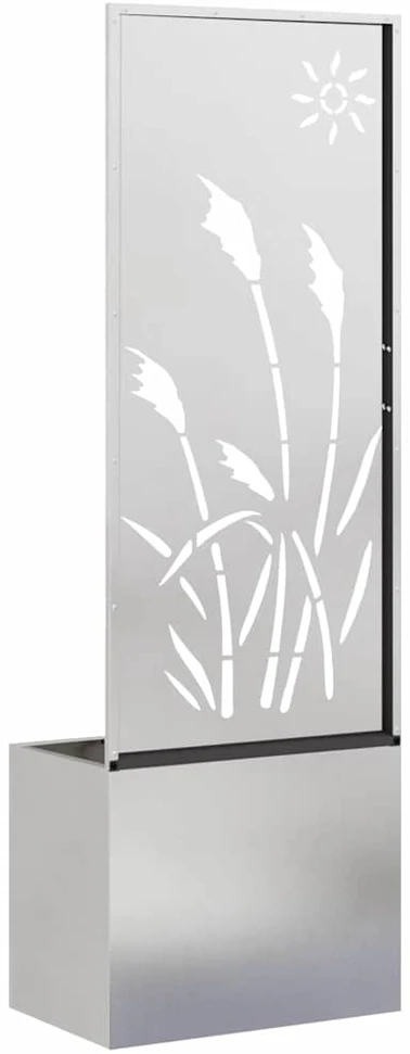 Sodo privatumo ekranas „Fretwork“ Sidabrinė 50 x 32 x 150 cm