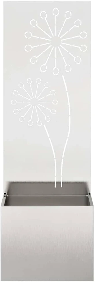 Sodo privatumo ekranas „Fretwork“ Sidabrinė 50 x 32 x 150 cm
