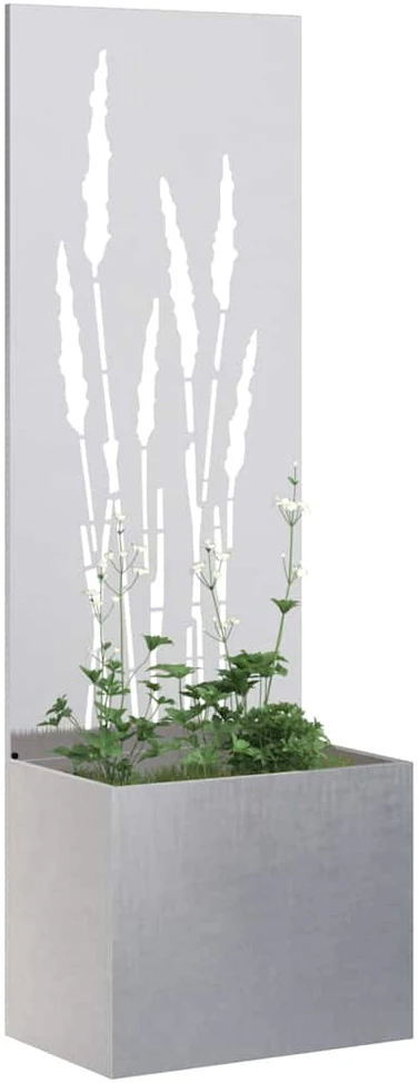 Sodo privatumo ekranas „Fretwork“ Sidabrinė 50 x 32 x 150 cm