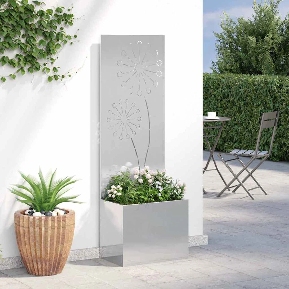 Sodo privatumo ekranas „Fretwork“ Sidabrinė 50 x 32 x 150 cm
