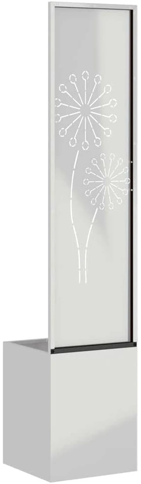 Sodo privatumo ekranas „Fretwork“ Sidabro 32 x 32 x 150 cm