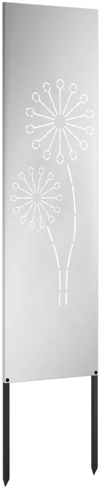 Sodo privatumo ekranas „Fretwork“ Sidabro 32 x 140 cm