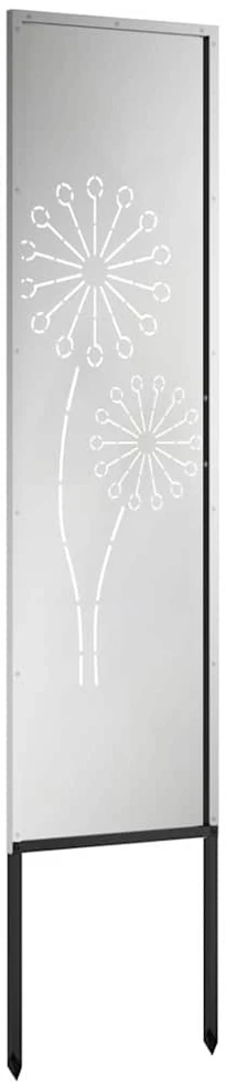 Sodo privatumo ekranas „Fretwork“ Sidabro 32 x 140 cm