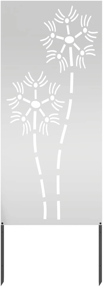 Sodo privatumo ekranas „Fretwork“ Sidabro 50 x 140 cm