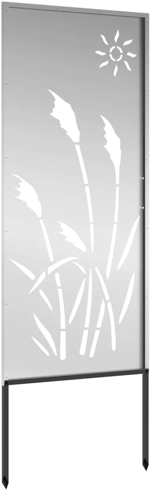 Sodo privatumo ekranas „Fretwork“ Sidabro 50 x 140 cm