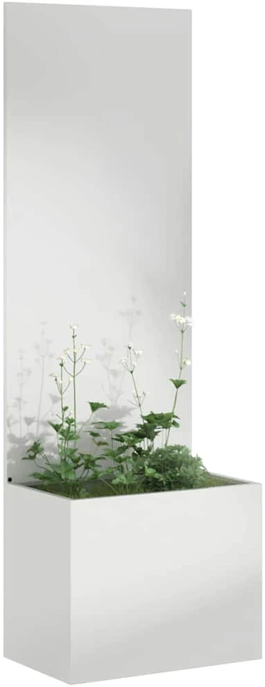 Sodo privatumo ekranas „Fretwork“ Sidabro 50 x 32 x 150 cm