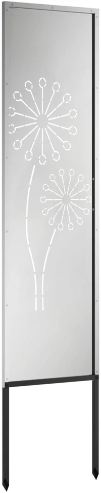 Sodo privatumo ekranas „Fretwork“ Sidabro 32 x 140 cm